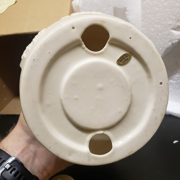 Living Home Christmas-Snowman Porcelain TeaLight Holder-6" x 4 7/8" x 7 3/4" - Picture 9 of 9